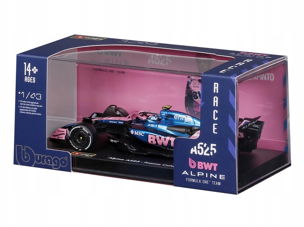 Bburago BBU 1:43 Formula Alpine A525 F.Colapinto 38258_43