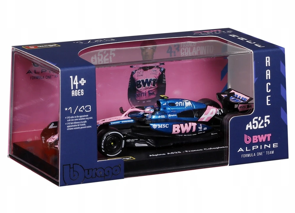 Bburago BBU 1:43 Formula Alpine A525 F.Colapinto 38258_43