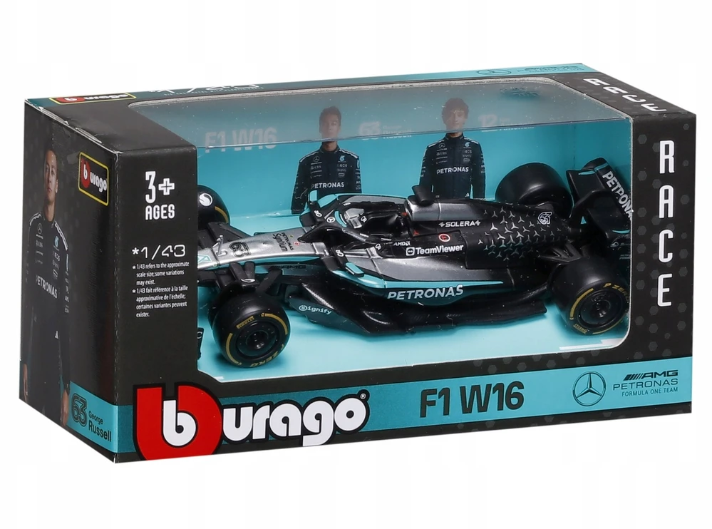 BBURAGO automodelis Mercedes-AMG Petronas W16E (2025) #12 Antonelli ir #63 Russell, 18-38237