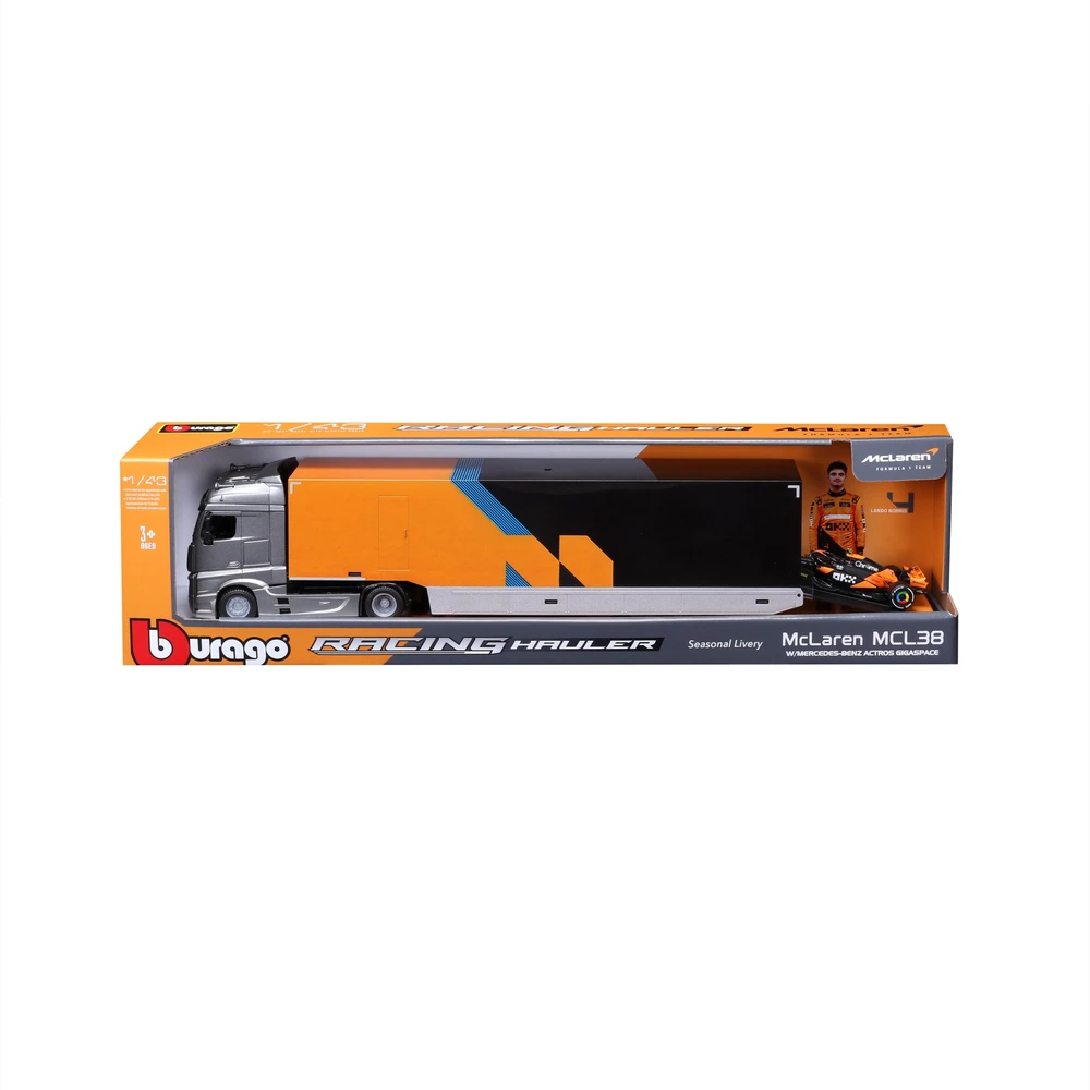 Bburago BBU 1:43 Mercedes Hauler+McLaren MCL38 38401