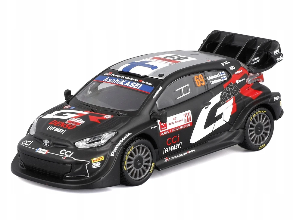 Bburago BBU 1:43 Race 2024 Toyota GR Yaris Rally Hub.38324
