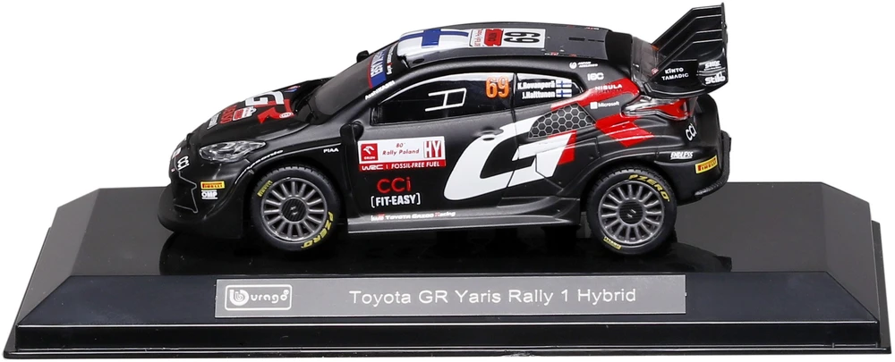Bburago BBU 1:43 Race 2024 Toyota GR Yaris Rally Hub.38324