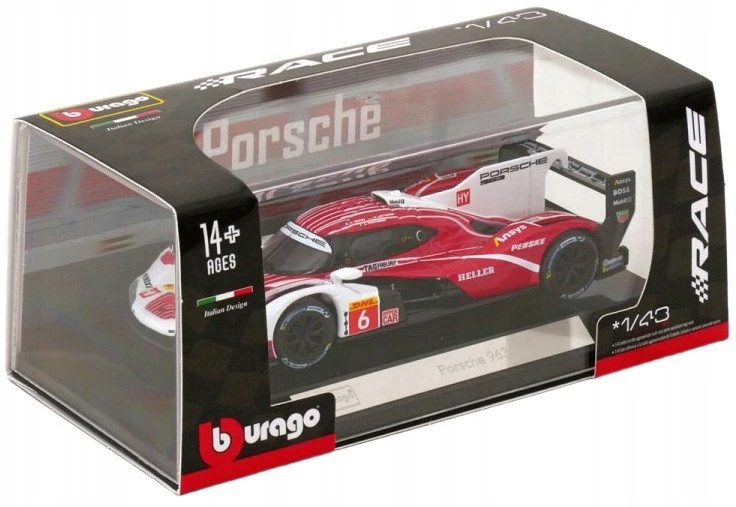 Bburago BBU 1:43 Race Porsche 963 baltas/red 38319 83191
