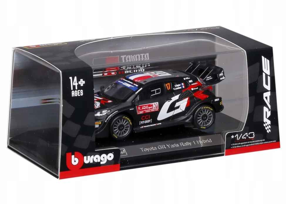 Bburago BBU 1:43 RaceToyota GR2024 Yaris Ogier 38323