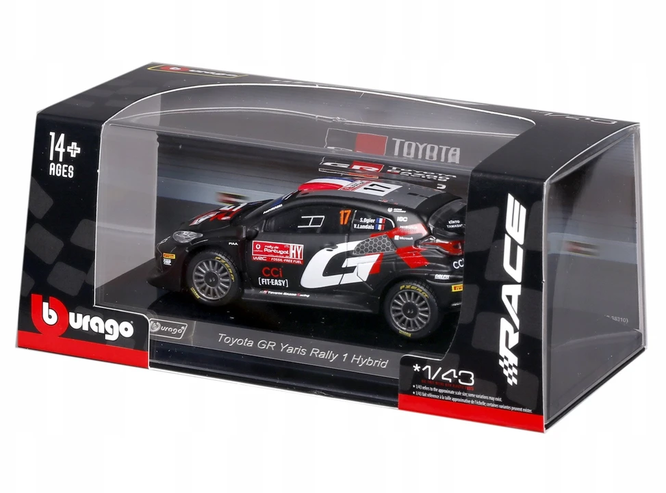Bburago BBU 1:43 RaceToyota GR2024 Yaris Ogier 38323