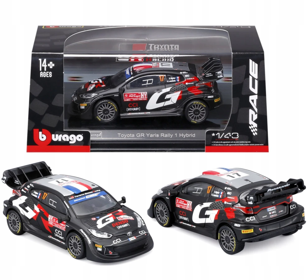 Bburago BBU 1:43 RaceToyota GR2024 Yaris Ogier 38323