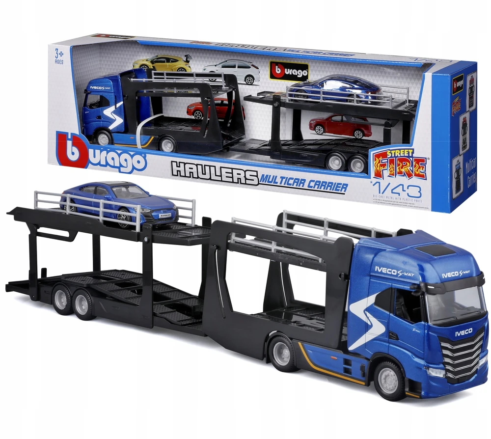 Bburago BBU 1:43 „Street Fire“ daugiavagonis sunkvežimis „Iveco 31475“