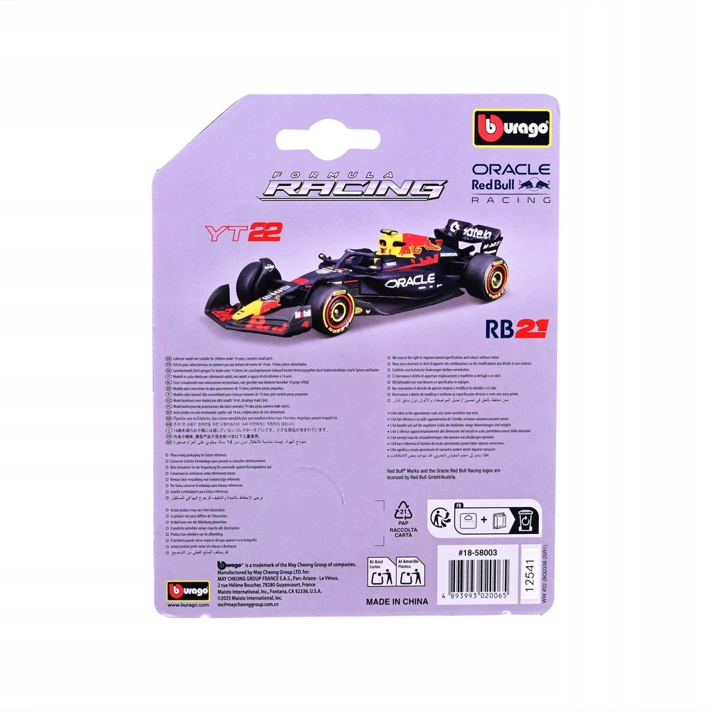 Bburago BBU 1:64 Formula Oracle RB21 Y.Tsunoda 58003_22