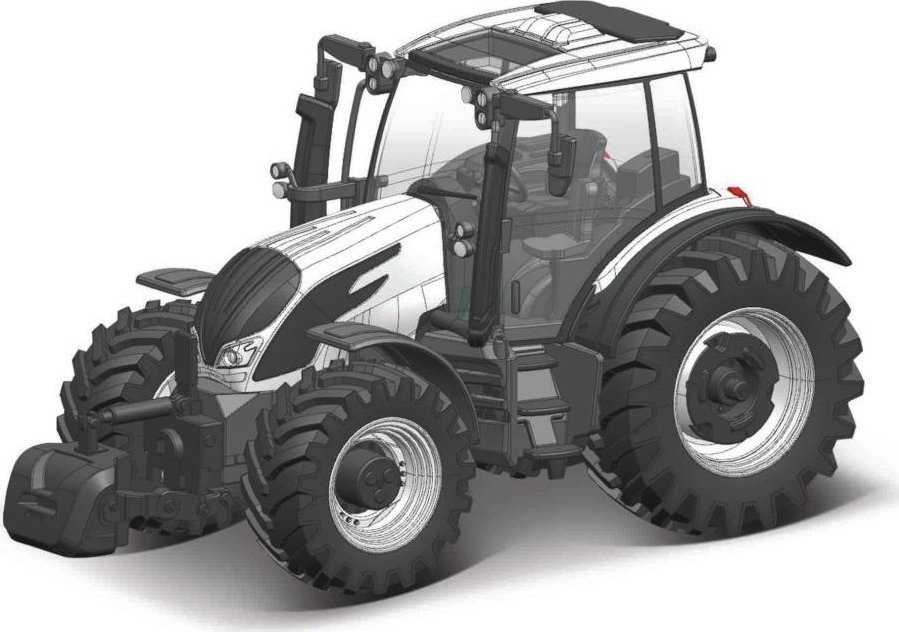 Bburago BBU tractor Valtra N174 baltas 31615