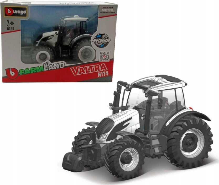 Bburago BBU tractor Valtra N174 baltas 31615