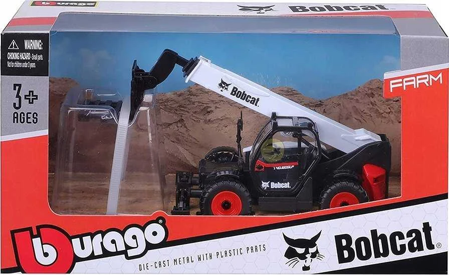 BBURAGO 1:48 teleskopinis krautuvas Bobcat T40.180SLP su padėklų šakėmis, 18-32087