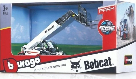 BBURAGO 1:48 teleskopinis krautuvas Bobcat T40.180SLP su padėklų šakėmis, 18-32087