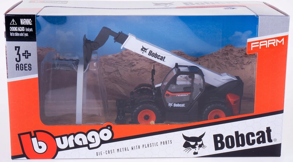 BBURAGO 1:48 teleskopinis krautuvas Bobcat T40.180SLP su padėklų šakėmis, 18-32087