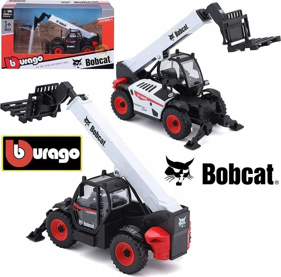 BBURAGO 1:48 teleskopinis krautuvas Bobcat T40.180SLP su padėklų šakėmis, 18-32087