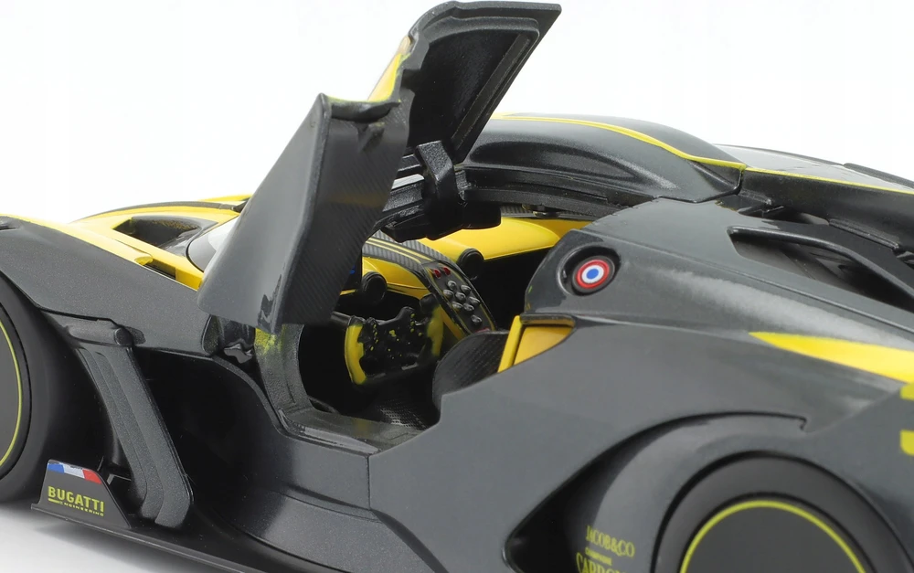 Bburago Bburago Bugatti Bolide, modelis automobilis (geltona/juoda)