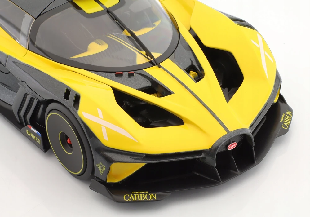 Bburago Bburago Bugatti Bolide, modelis automobilis (geltona/juoda)