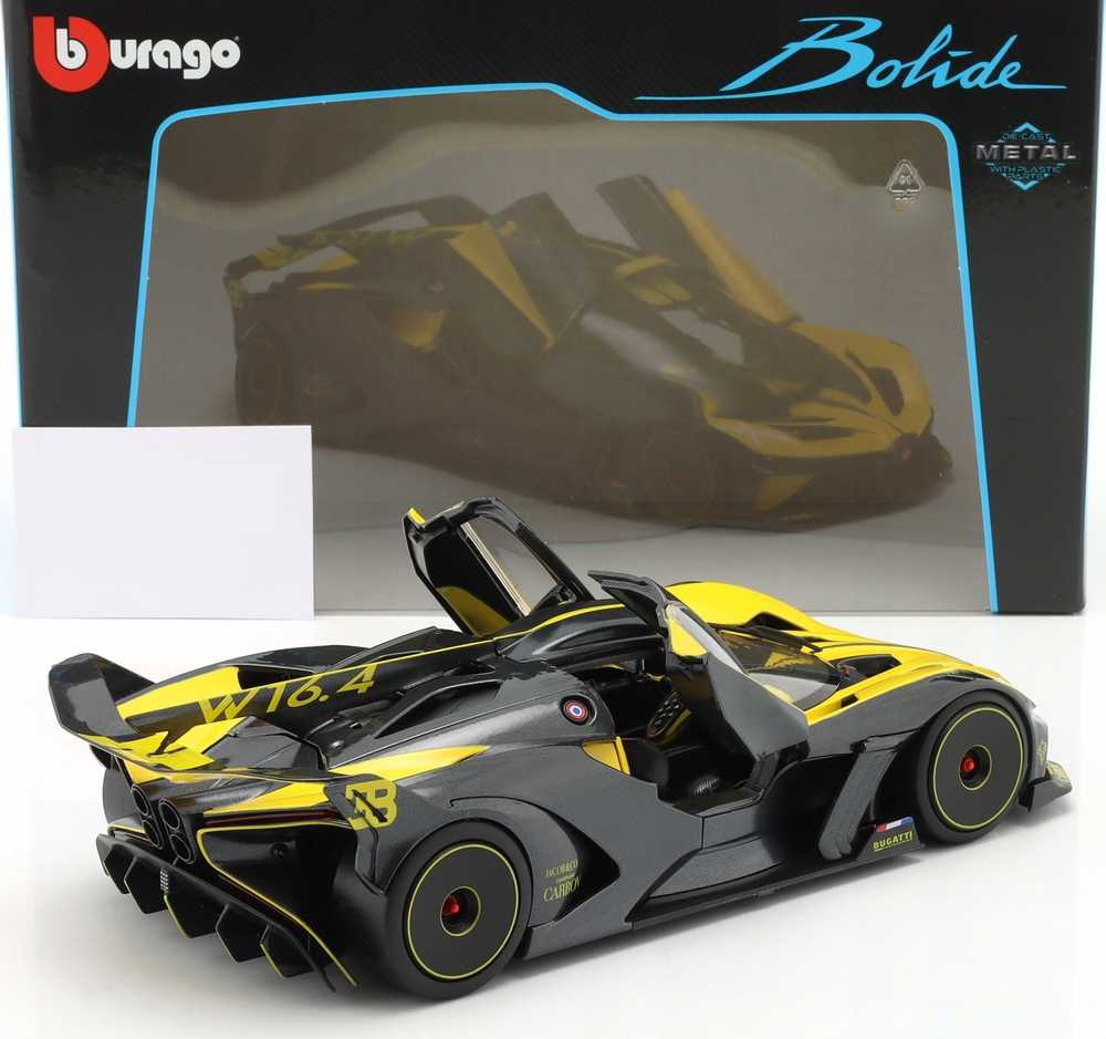 Bburago Bburago Bugatti Bolide, modelis vehicle (yellow/juodas)