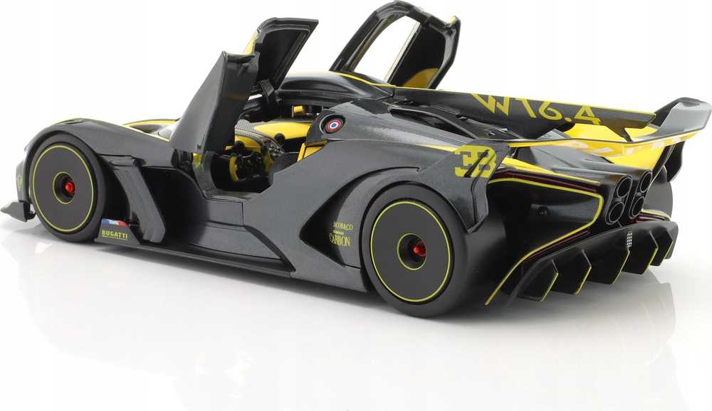 Bburago Bburago Bugatti Bolide, modelis vehicle (yellow/juodas)