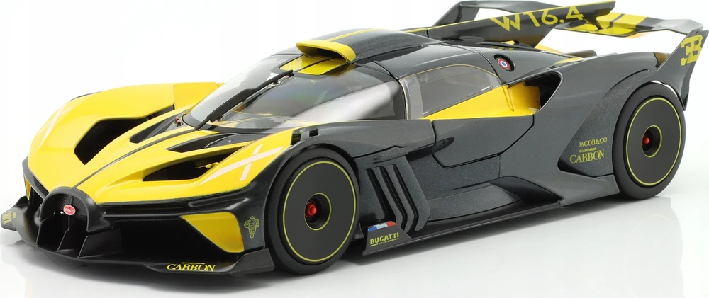 Bburago Bburago Bugatti Bolide, modelis automobilis (geltona/juoda)