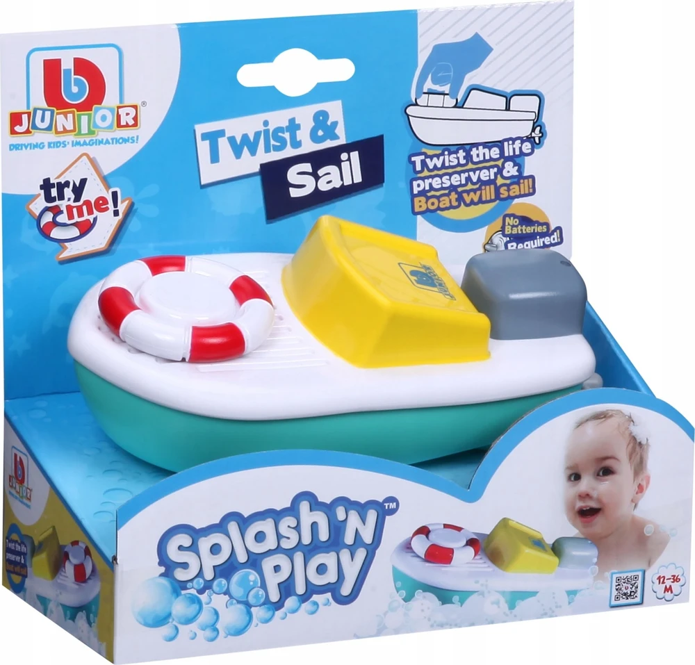 BB JUNIOR vonios žaislas Splash 'N Play Twist & Sail, 16-89002