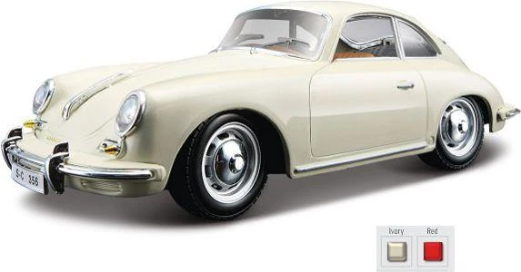 BBURAGO 1:24 automodelis Porsche 356B Coupe, 18-22079 CM