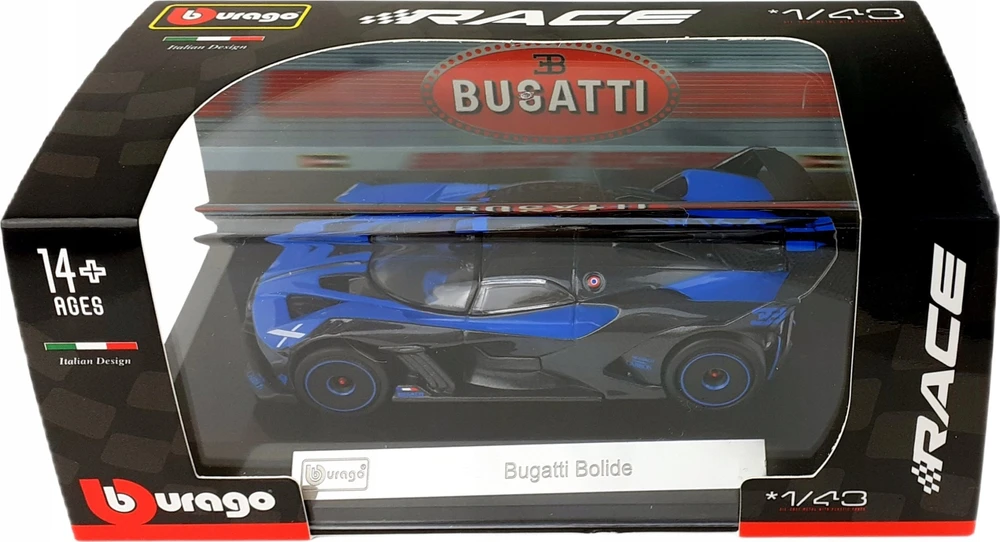 Bburago Bugatti Bolide juodas-mėlynas BBURAGO