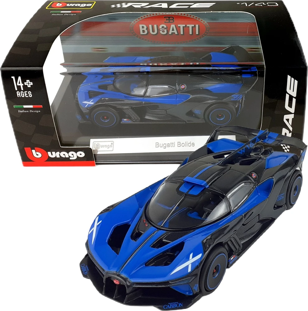 Bburago Bugatti Bolide juodas-mėlynas BBURAGO