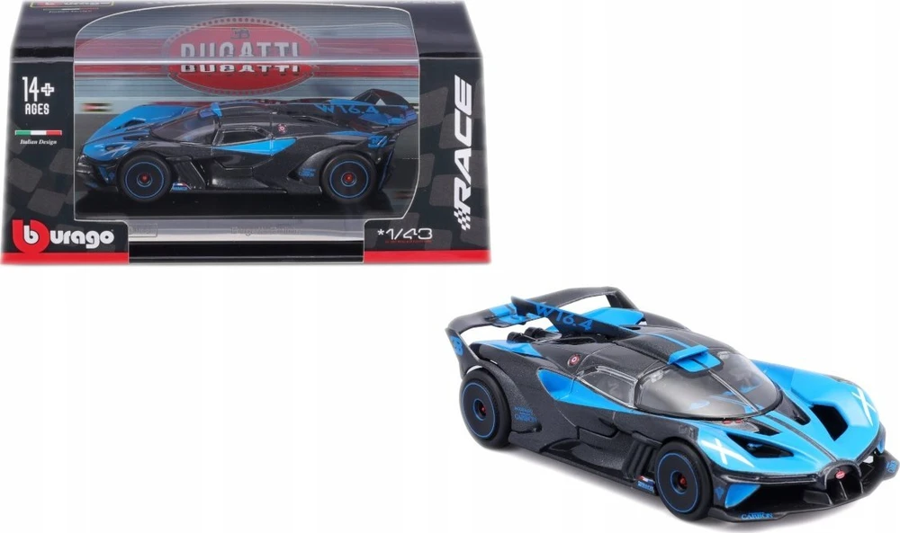Bburago Bugatti Bolide juodas-mėlynas BBURAGO