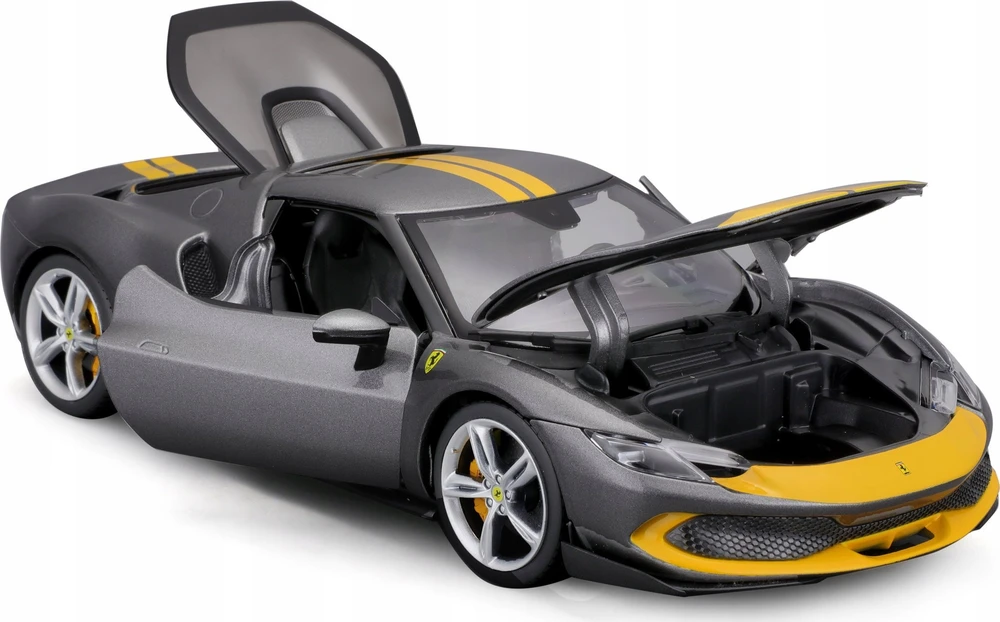 Bburago Ferrari 296 GTB Assetto Pilkas/Geltona 1:18 BBURAGO