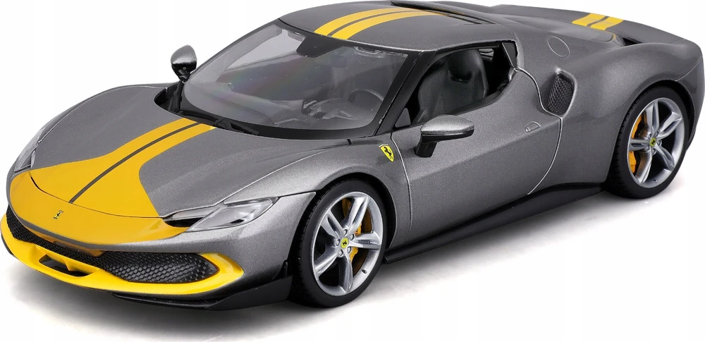 Bburago Ferrari 296 GTB Assetto Pilkas/Geltona 1:18 BBURAGO