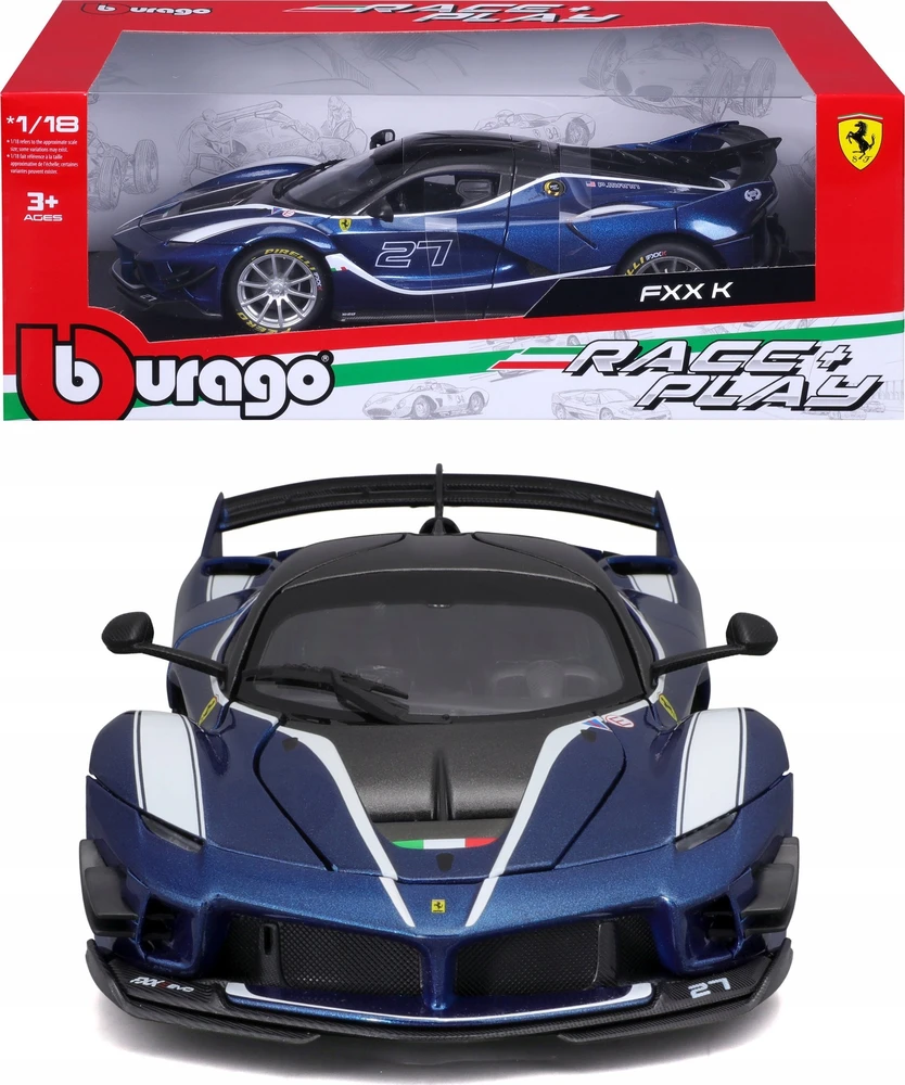 Bburago Ferrari FXX-K Evo #27 mėlynas 1:18 BBURAGO