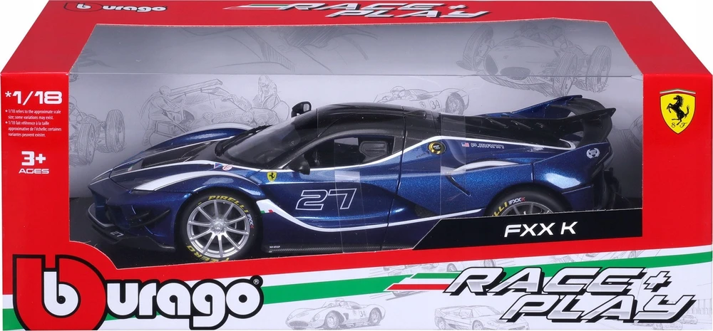 Bburago Ferrari FXX-K Evo #27 mėlynas 1:18 BBURAGO