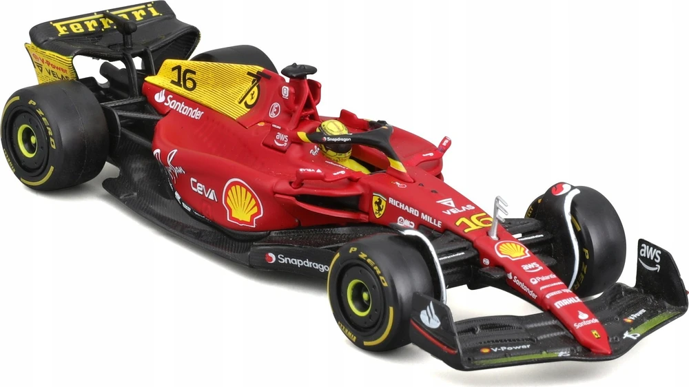Bburago Ferrari Racing F1-75 Italijos GP 2022 #16 BBURAGO