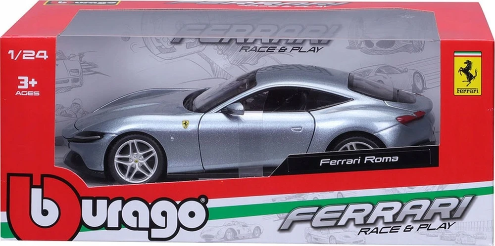 Bburago BBU 1:24 Ferrari Roma Pilkas 26029 GY