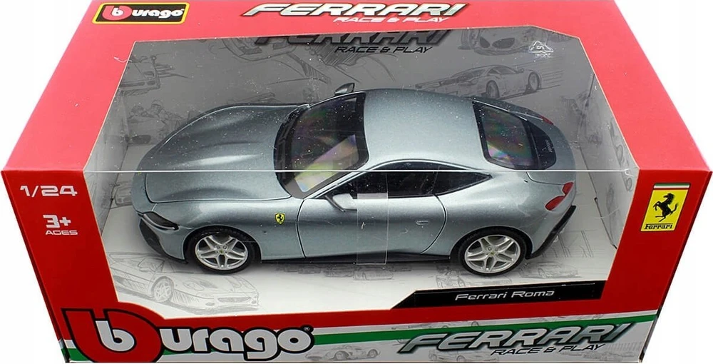 Bburago BBU 1:24 Ferrari Roma Pilkas 26029 GY