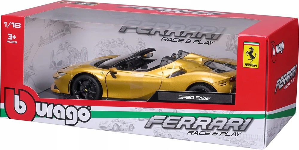 Bburago Ferrari SF90 Spider Gold BBURAGO