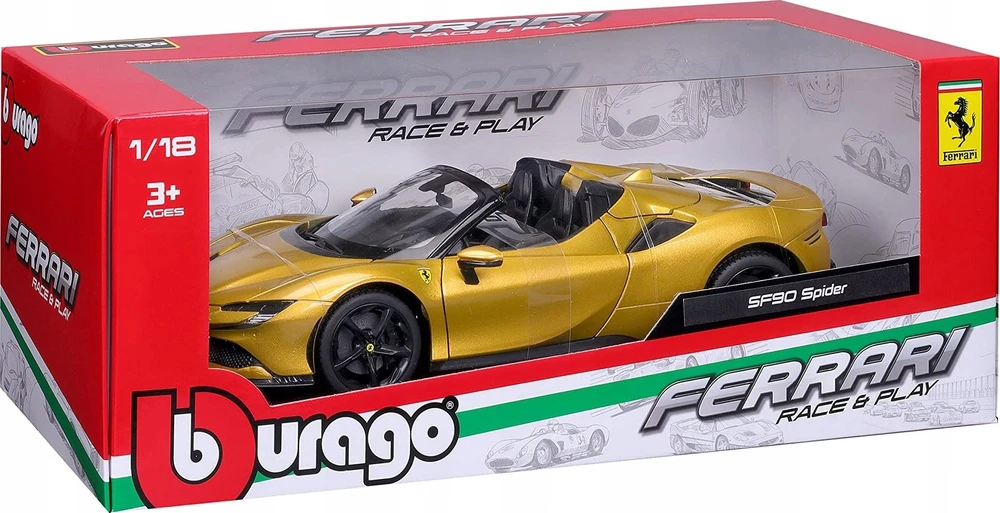 Bburago Ferrari SF90 Spider Gold BBURAGO