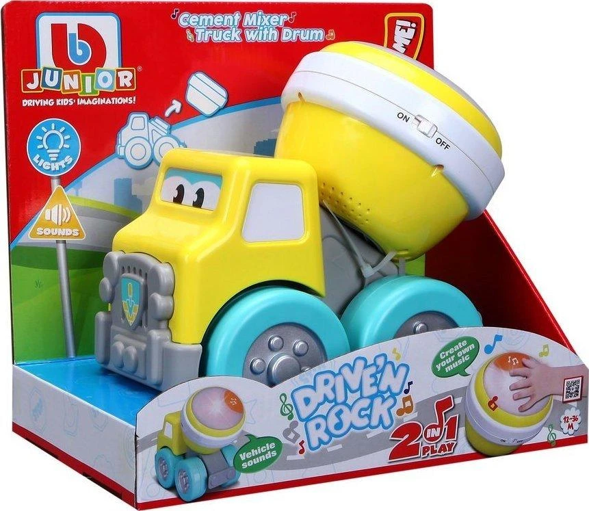 Amo Toys BB JUNIOR vilkikas-cemento maišyklė Drive 'N Rock, 16-89032