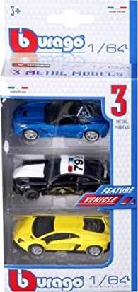 Bburago Maisto France Street Fire - Echelle 1/64 3 transporto priemonių pakuotė