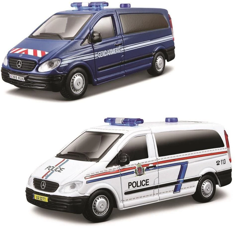 Bburago Mercedes Vito Police, įvairių tipų 1:50 (275913)