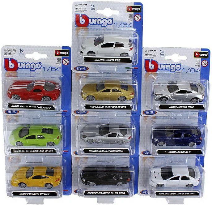 Bburago 1:64 automobilis, asort.