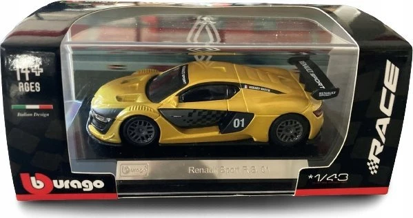 Bburago BBU 1:43 Renault Sport metalinė geltona 38304 83047
