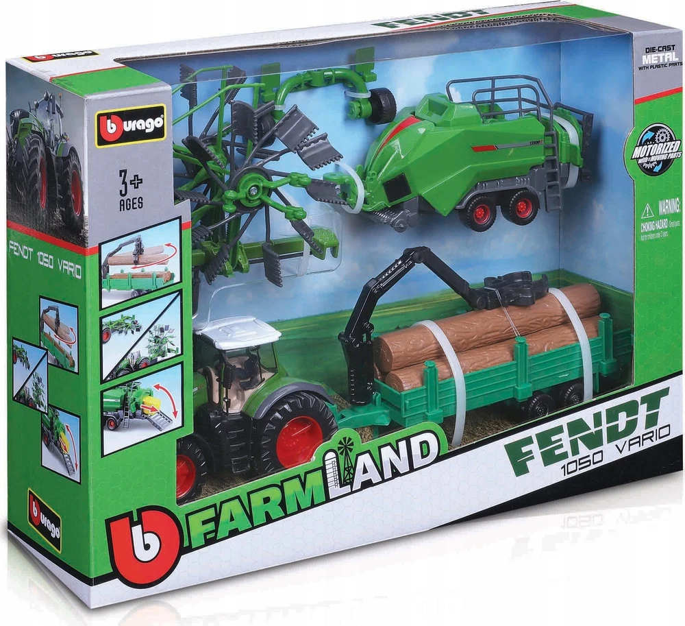 Bburago traktoriaus dovanų rinkinys Fendt 1050 Varior BBURAGO
