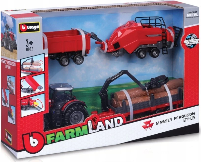 Bburago BBU traktorius MasseyFerguson 10cm 31703 17035