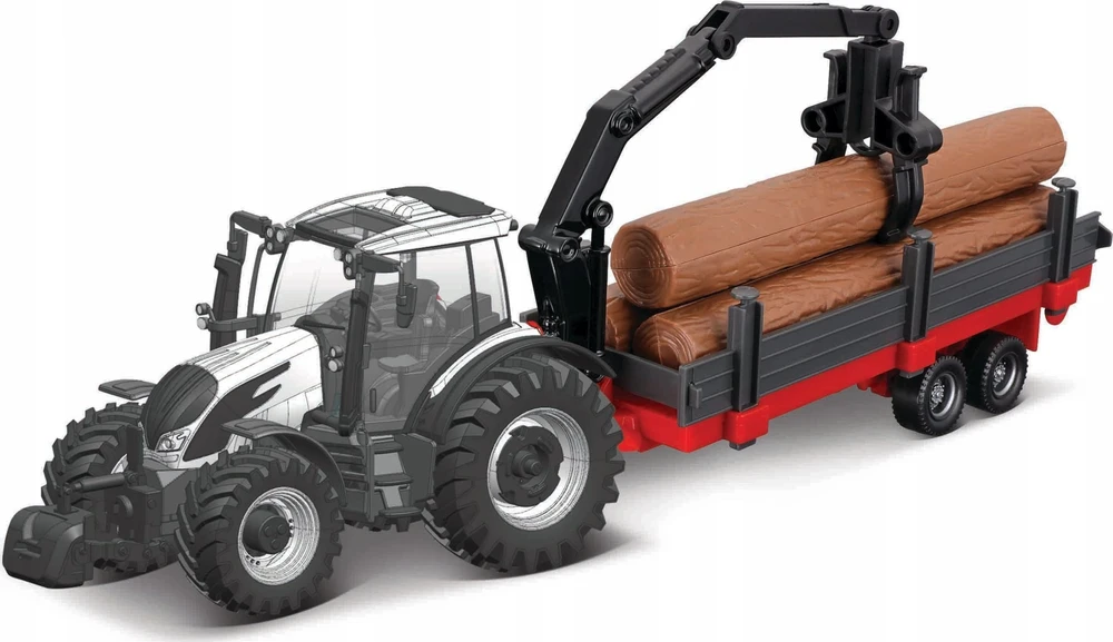 Bburago Valtra N174 Žaislinis traktorius su priekaba