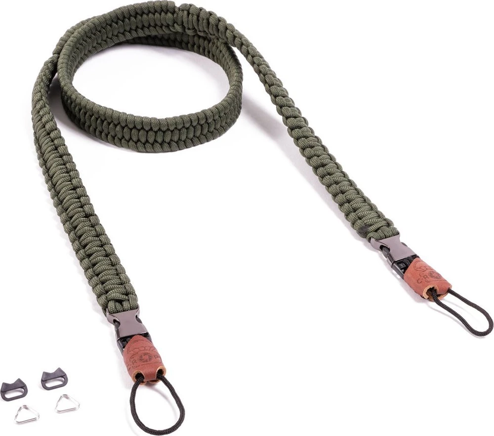BCB C-ROPE kameragurtas Traveler iš parakordo 125 cm, Military Olive, mažmeninė prekyba