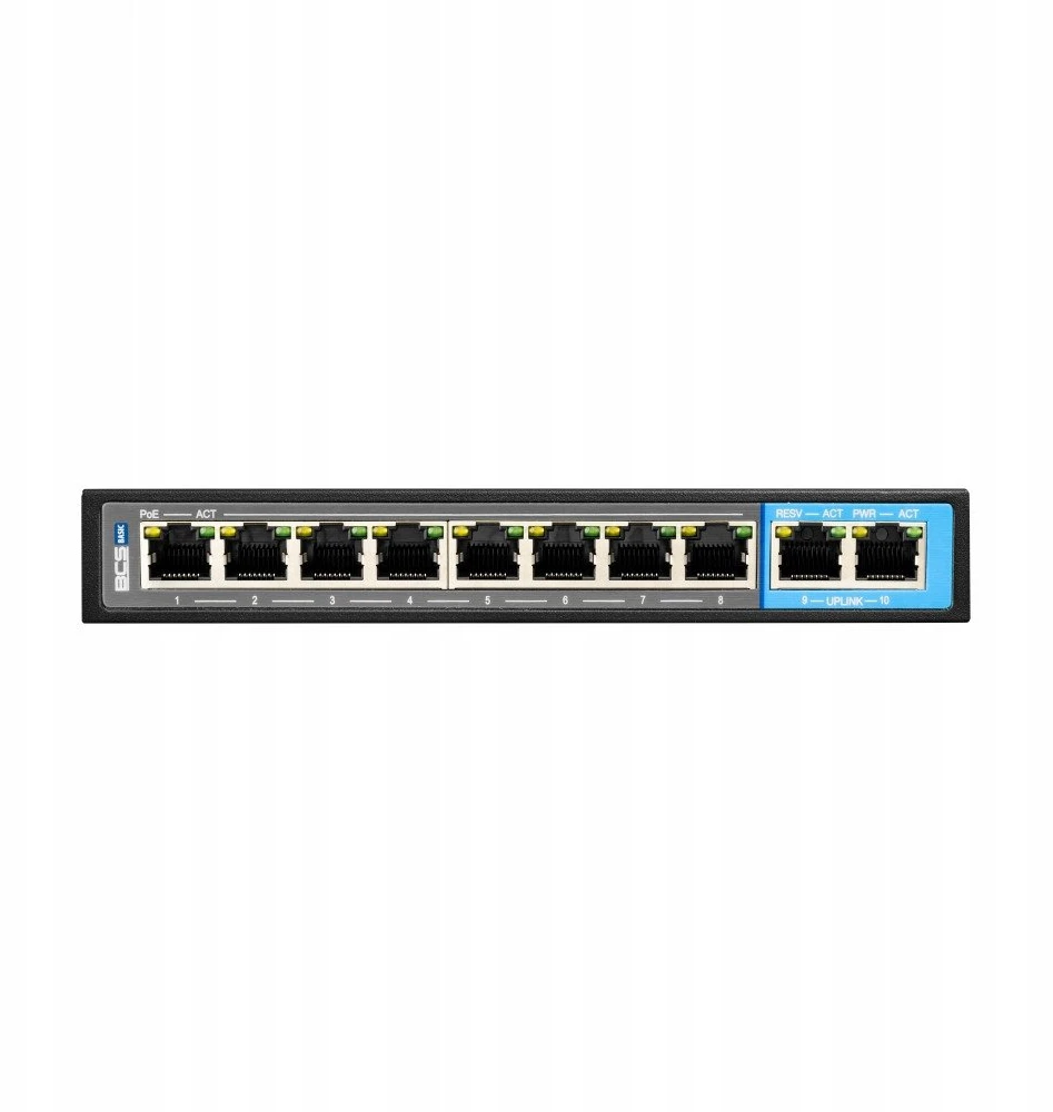 Šakotuvas SWITCH POE dla 8 kameros IP BCS-B-SP0802G