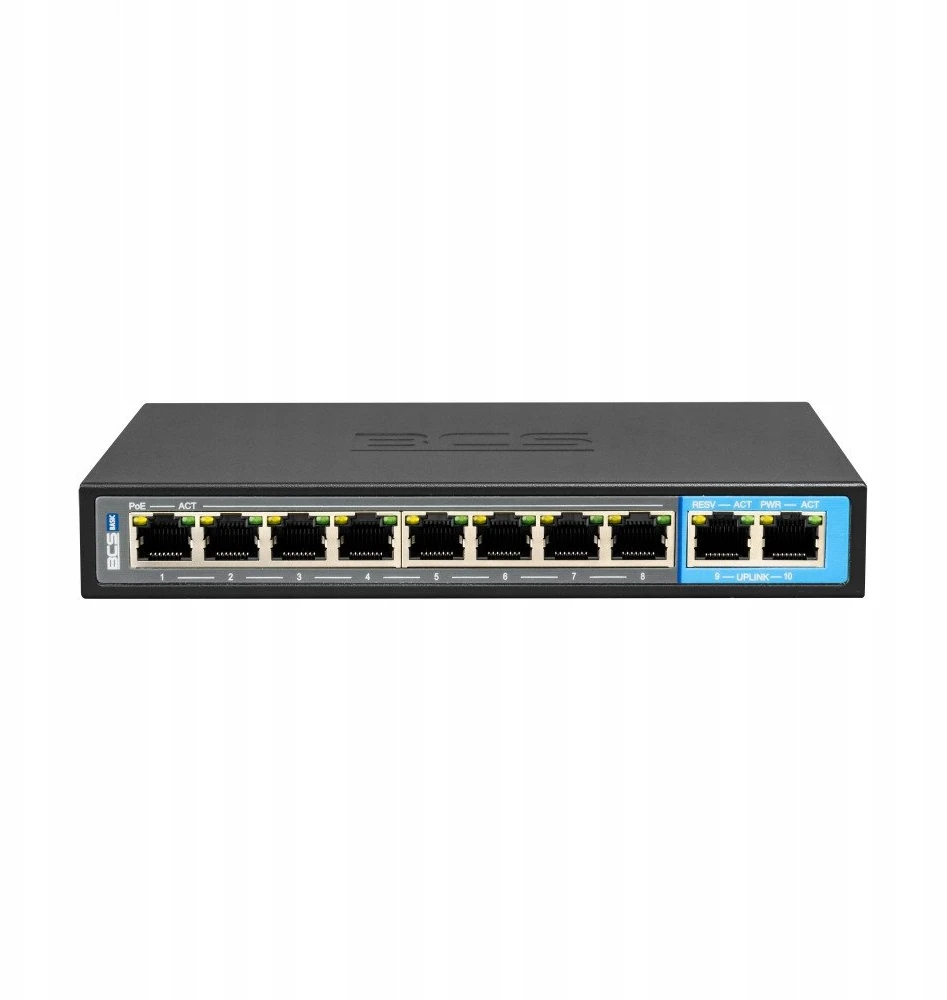 Šakotuvas SWITCH POE dla 8 kameros IP BCS-B-SP0802G
