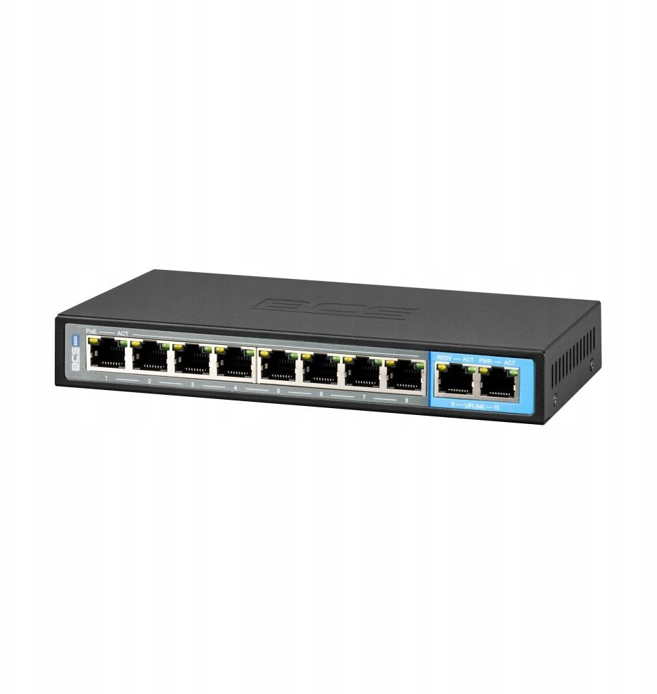 Šakotuvas SWITCH POE dla 8 kameros IP BCS-B-SP0802G