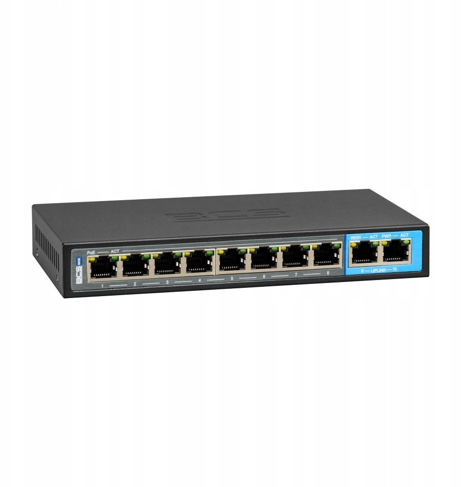 Šakotuvas SWITCH POE dla 8 kameros IP BCS-B-SP0802G
